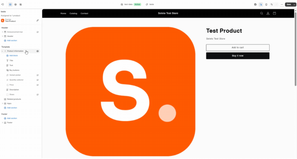 Adding Seleto Bundles to a product page in the Shopify theme editor